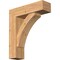 Ekena Millwork Thorton Block Smooth Bracket w/ Offset Brace, Western Red Cedar, 7 1/2"W x 26"D x 30"H BKT0806X26X30THR05SWR - alternate 1